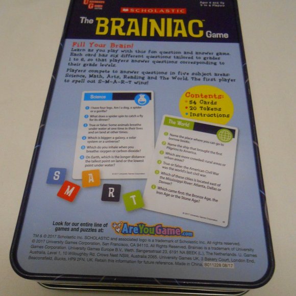 New Scholastic The Brainiac Game Fill your Brain! ages 6+ 🎁  2-4 players - Picture 2 of 11
